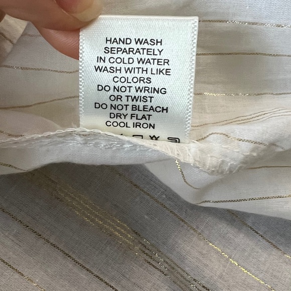 True Destinations White Gold Threaded Bohemian Tiered Maxi Dress Sz S - Picture 12 of 15